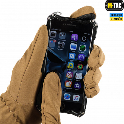 M-TAC ПЕРЧАТКИ ДЕМИСЕЗОННЫЕ SOFT SHELL COYOTE