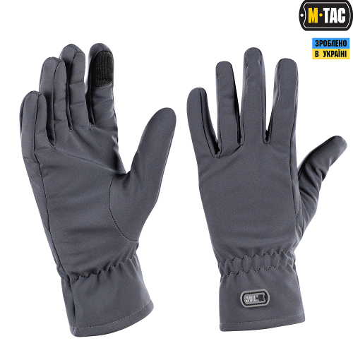 M-TAC РУКАВИЧКИ ДЕМІСЕЗОННІ SOFT SHELL GREY