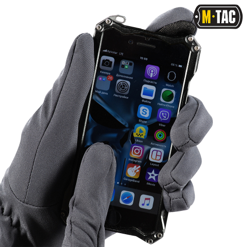M-TAC РУКАВИЧКИ ДЕМІСЕЗОННІ SOFT SHELL GREY