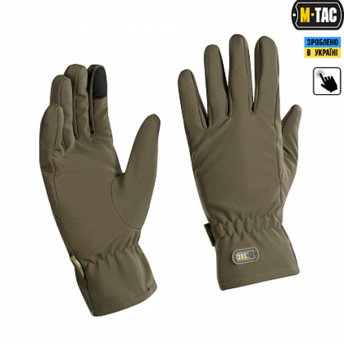 M-TAC РУКАВИЧКИ ДЕМІСЕЗОННІ SOFT SHELL OLIVE