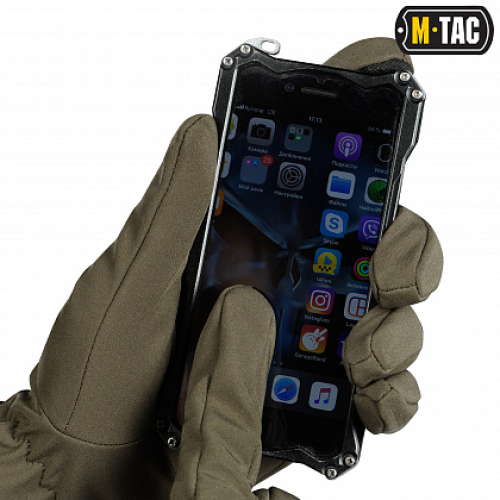 M-TAC ПЕРЧАТКИ ДЕМИСЕЗОННЫЕ SOFT SHELL OLIVE