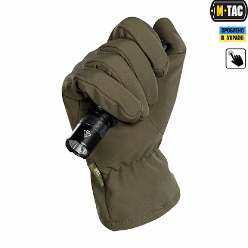 M-TAC ПЕРЧАТКИ ДЕМИСЕЗОННЫЕ SOFT SHELL OLIVE