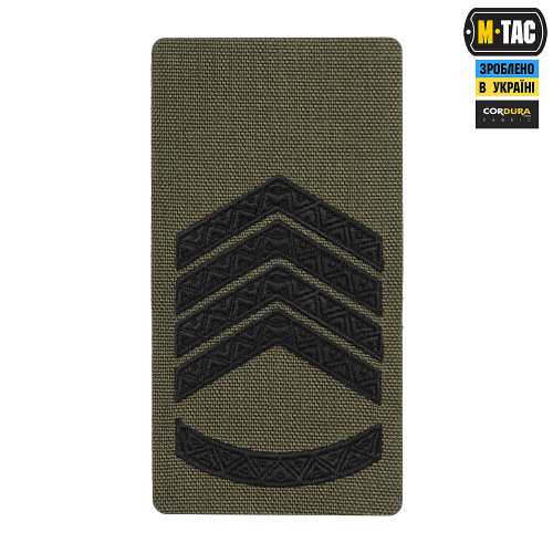 M-TAC ПОГОН НА ЛИПУЧКЕ ГЛАВНЫЙ СЕРЖАНТ (ВИШИВКА) RANGER GREEN