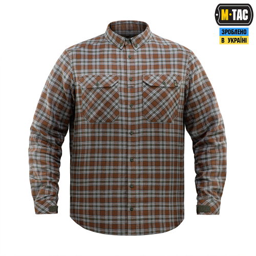 M-TAC СОРОЧКА LUMBERJACK COTTON SHIRT BROWN/GREY