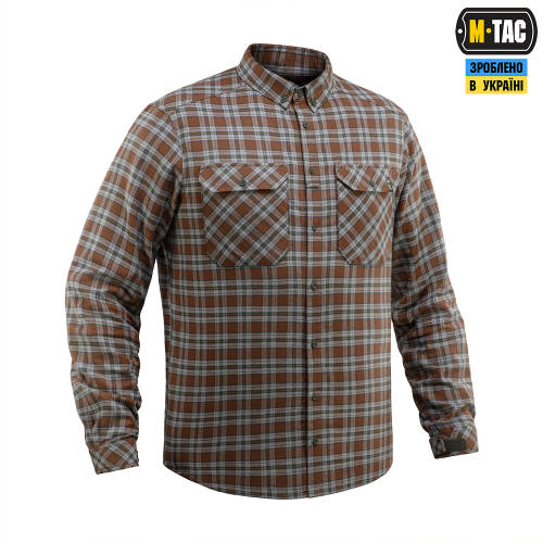 M-TAC СОРОЧКА LUMBERJACK COTTON SHIRT BROWN/GREY
