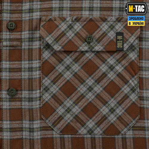 M-TAC СОРОЧКА LUMBERJACK COTTON SHIRT BROWN/GREY