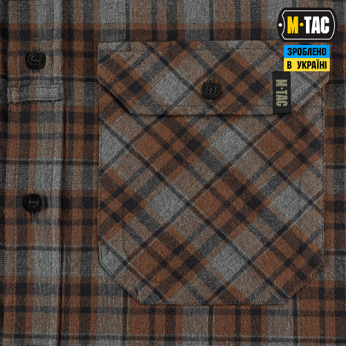 M-TAC СОРОЧКА LUMBERJACK MERINO COLD WEATHER GRAY/BROWN