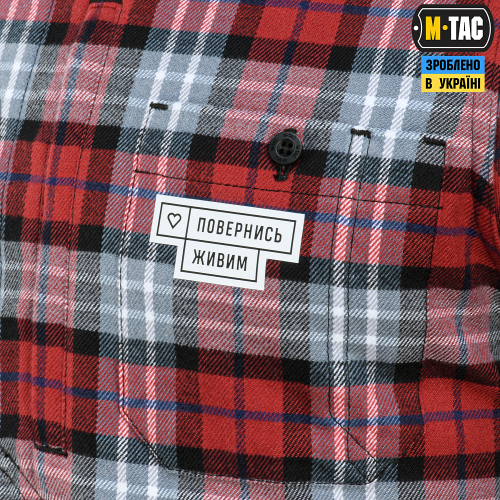 M-TAC СОРОЧКА REDNECK COTTON SHIRT ПОВЕРНИСЬ ЖИВИМ RED