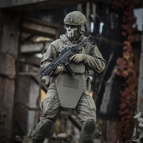 M-TAC ФАРТУК ПРОТИВООСКОЛОЧНЫЙ С БАЛЛИСТИЧЕСКИМ ПАКЕТОМ 1 КЛАСС (FMS) LASER CUT XL RANGER GREEN