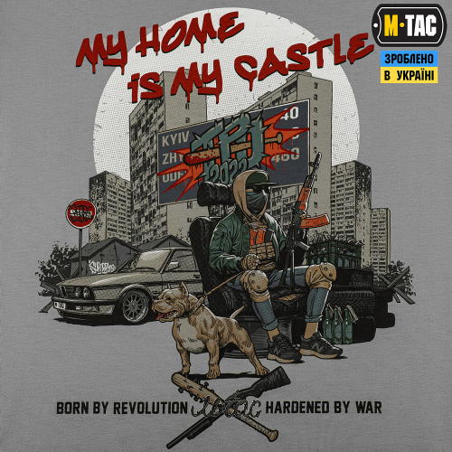 M-TAC ФУТБОЛКА MY HOME IS MY CASTLE OVERSIZE LIGHT GREY