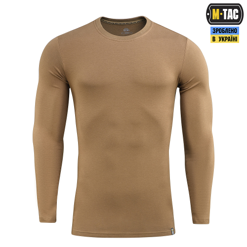 M-TAC ФУТБОЛКА ДЛИННЫЙ РУКАВ 93/7 COYOTE BROWN