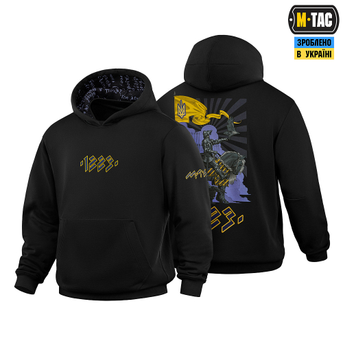 M-TAC КОФТА HOODIE 1223 EMBROIDERY COTTON HARD BLACK