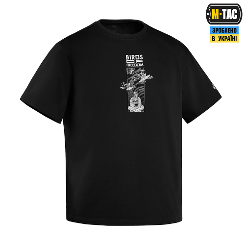 M-TAC ФУТБОЛКА BIRDS OF FREEDOM COTTON HARD BLACK