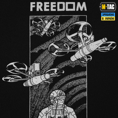 M-TAC ФУТБОЛКА BIRDS OF FREEDOM COTTON HARD BLACK