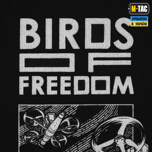 M-TAC ФУТБОЛКА BIRDS OF FREEDOM COTTON HARD BLACK