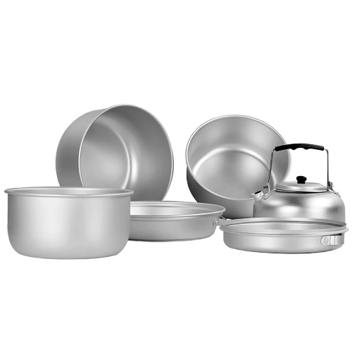 MIL-TEC НАБОР ПОСУДЫ ТУРИСТИЧЕСКИЙ ALU COOK-SET СЕРЕБРИСТЫЙ 14661000