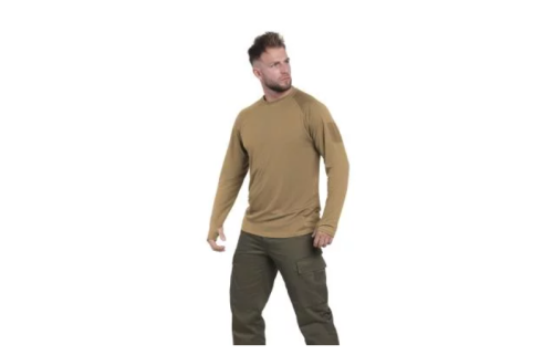 MIL-TEC ФУТБОЛКА TACTICAL LONG SLEEVE SHIRT QUICKDRY DARK COYOTE 11082019