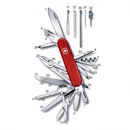 VICTORINOX НОЖ СКЛАДНОЙ SWISSCHAMP КРАСНЫЙ