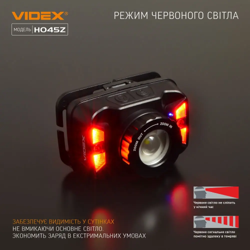 VIDEX НАЛОБНЫЙ ФОНАРЬ VLF-H045Z 27309