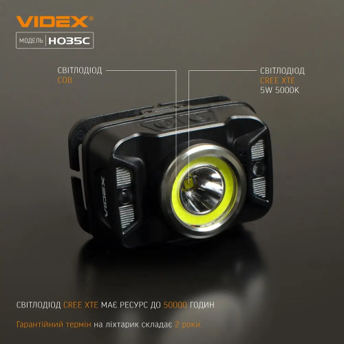 VIDEX НАЛОБНИЙ ЛІХТАР VLF H035C 26656
