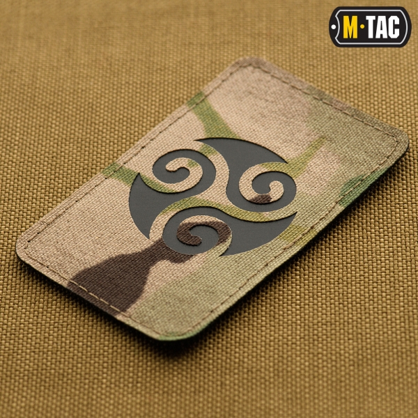 M-TAC НАШИВКА ТРИСКЕЛИОН LASER CUT BLACK/MULTICAM