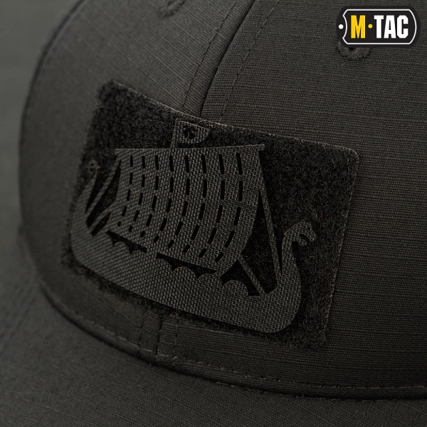 M-TAC НАШИВКА ДРАККАР СКВОЗНАЯ LASER CUT BLACK