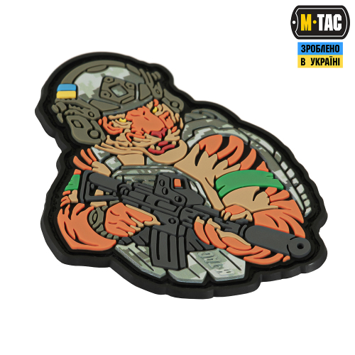 M-TAC НАШИВКА ТИГР ЗЕЛЕНИЙ СКОТЧ PVC MМ14