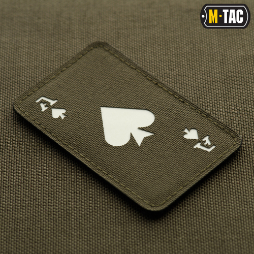 M-TAC НАШИВКА ACE OF SPADES LASER CUT RANGER GREEN/GID