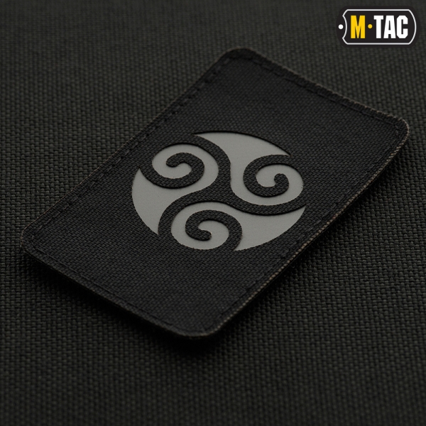 M-TAC НАШИВКА ТРИСКЕЛИОН LASER CUT GREY/BLACK