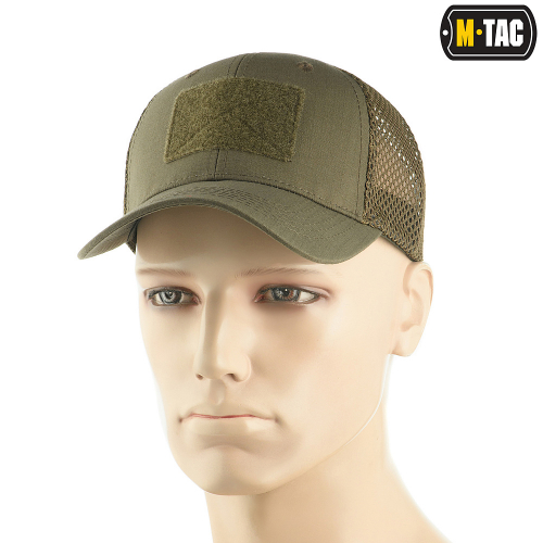 M-TAC БЕЙСБОЛКА З ЛИПУЧКОЮ ТА СІТКОЮ FLEX РІП-СТОП DARK OLIVE