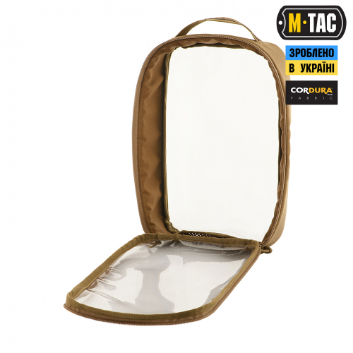 M-TAC ОРГАНАЙЗЕР УТИЛІТАРНИЙ ПРОЗОРИЙ ELITE LARGE (30Х19 СМ) COYOTE