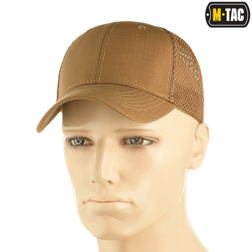 M-TAC БЕЙСБОЛКА З СІТКОЮ FLEX РІП-СТОП COYOTE BROWN