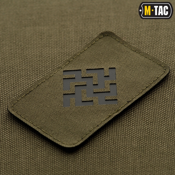 M-TAC НАШИВКА ЦВЕТОК ПАПОРОТНИКА LASER CUT BLACK/RANGER GREEN