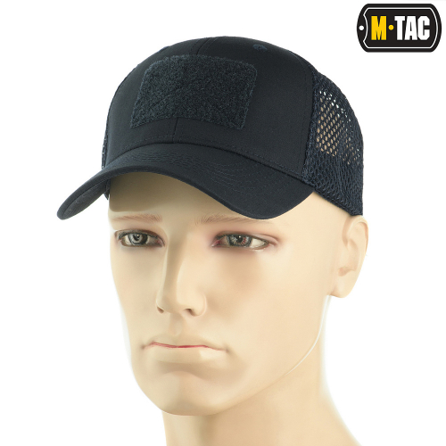 M-TAC БЕЙСБОЛКА С ЛИПУЧКОЙ И СЕТКОЙ FLEX РИП-СТОП DARK NAVY BLUE