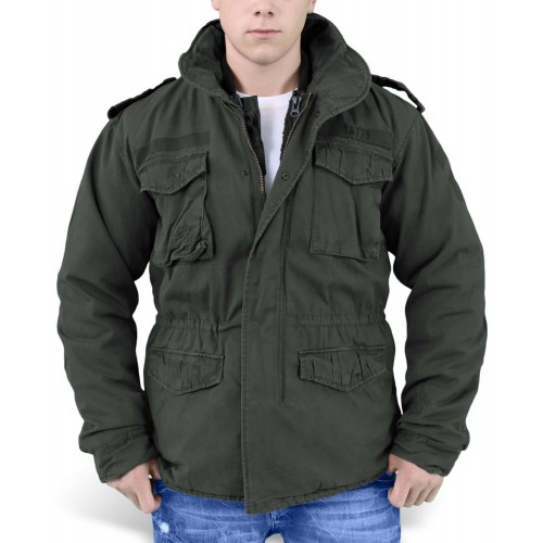 SURPLUS КУРТКА С ПОДСТЕЖКОЙ M65 ЧЕРНАЯ 20-2501-63