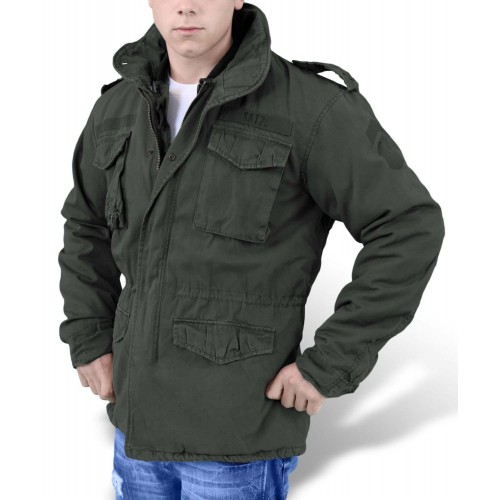 SURPLUS КУРТКА С ПОДСТЕЖКОЙ M65 ЧЕРНАЯ 20-2501-63