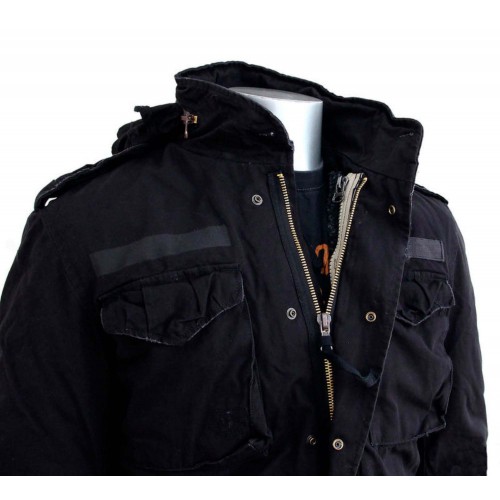 SURPLUS КУРТКА С ПОДСТЕЖКОЙ M65 ЧЕРНАЯ 20-2501-63
