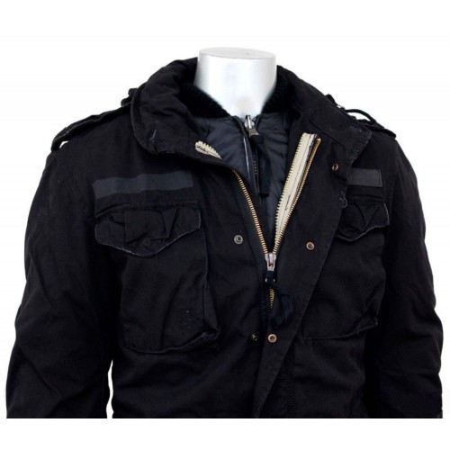 SURPLUS КУРТКА С ПОДСТЕЖКОЙ M65 ЧЕРНАЯ 20-2501-63