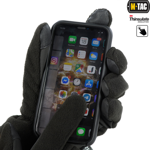 M-TAC ПЕРЧАТКИ FLEECE THINSULATE BLACK