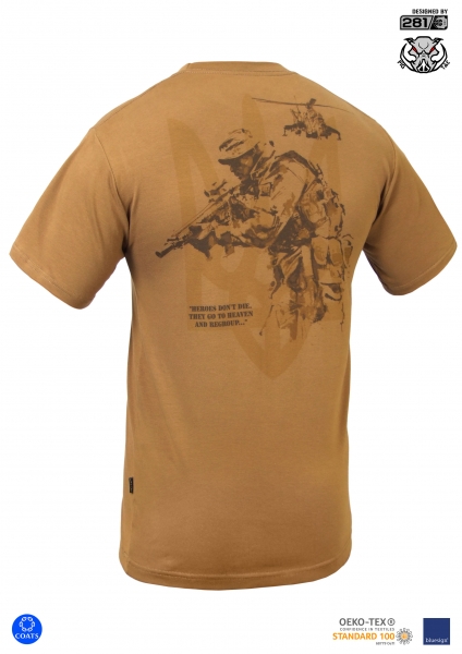 P1G-TAC ФУТБОЛКА HEROES DON`T DIE COYOTE BROWN UA281-29891-B-KZ-CB