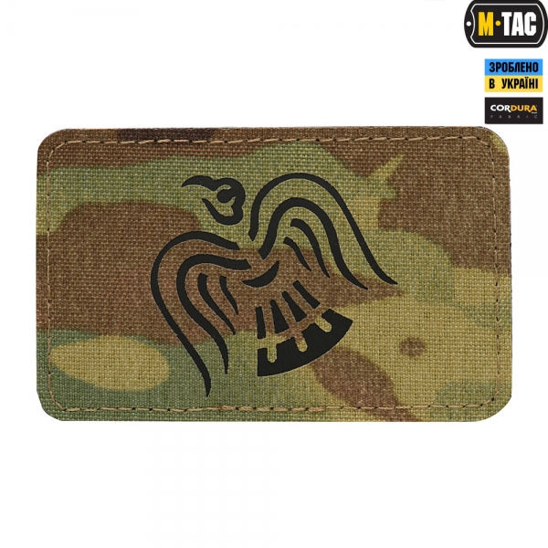 M-TAC НАШИВКА ЗНАМЯ ВОРОНА LASER CUT BLACK/MULTICAM
