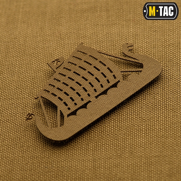 M-TAC НАШИВКА ДРАККАР СКВОЗНАЯ LASER CUT COYOTE