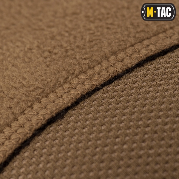 M-TAC ШАПКА WATCH CAP ФЛИС/СЕТКА С ЛОГОТИПОМ WINDBLOCK 380 COYOTE