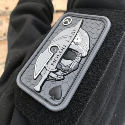 M-TAC НАШИВКА MOLON LABE ACE 3D PVC GREY