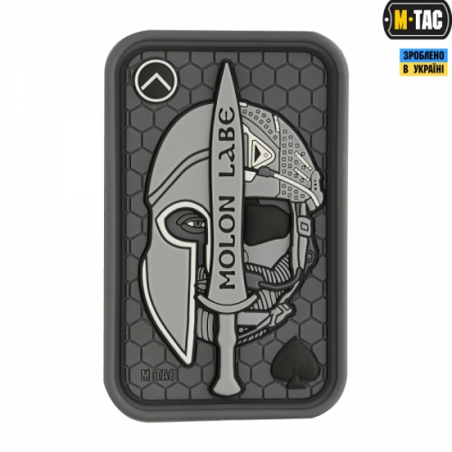 M-TAC НАШИВКА MOLON LABE ACE 3D PVC GREY