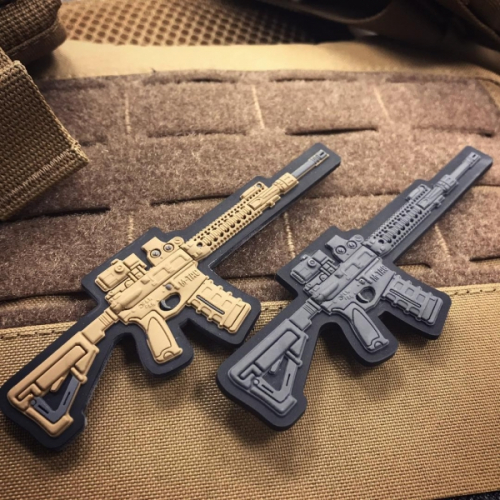 M-TAC НАШИВКА AR-15 3D PVC DARK GREY