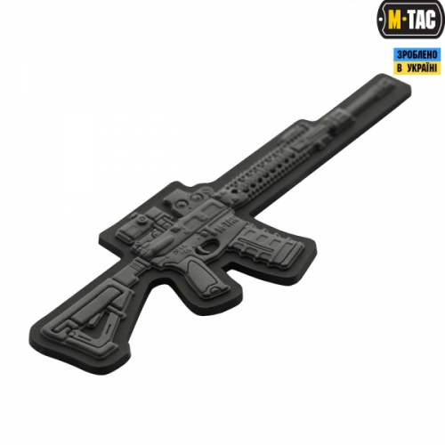 M-TAC НАШИВКА AR-15 3D PVC DARK GREY