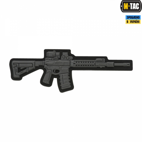 M-TAC НАШИВКА AR-15 3D PVC DARK GREY