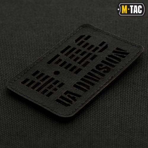 M-TAC НАШИВКА UA DIVISION СКВОЗНАЯ LASER CUT BLACK