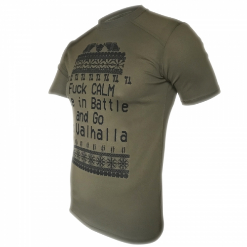 KRAMATAN TACTICAL DESIGN ФУТБОЛКА FUCK CALM COOLMAX OLIVE